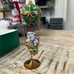 Rochard Limoge Hot Air Balloon Santa